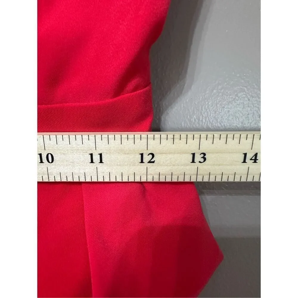 NWT Maje Paris Framboise Glue Red Peplum Sheath Women's Dress Large - Picture 11 of 13